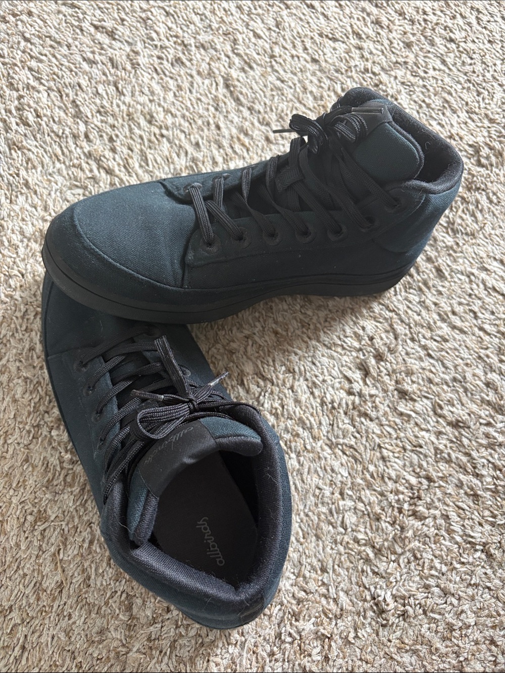 allbirds Men’s Black High-Top Canvas Sneakers